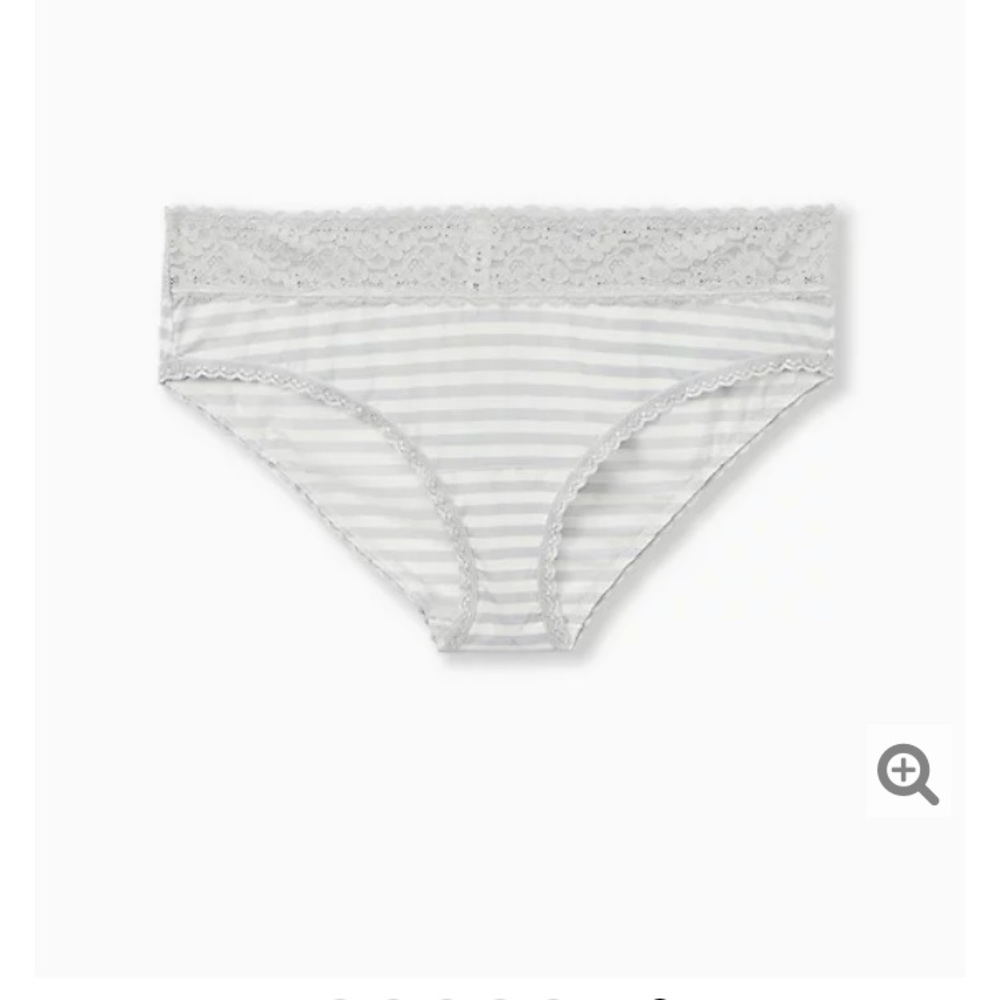 Torrid second skin gray striped sexy brief panties